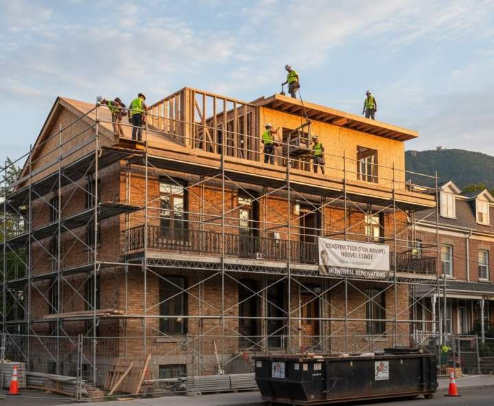 Ajout étage tout savoir avant surélever maison à Montréal